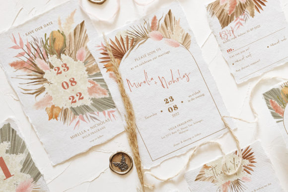 Download Bohemian Dried Foliage Wedding Suite - Premium Resources