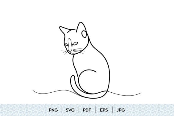 Download Minimalist Sitting Cat Continuous Line a - Minimal Collection