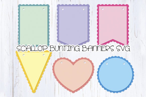 Download Scallop Bunting Banners SVG - Banner Collection