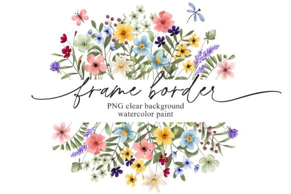 Download Flowers Frame Border Banner, Digital PNG - Banner Collection