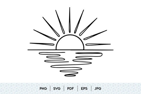 Download Minimalist Sunrise One Line SVG - Minimal Collection