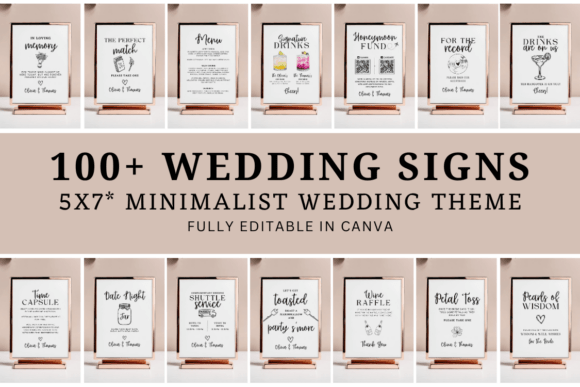 Download Minimalist Wedding Signs Template - Minimal Collection